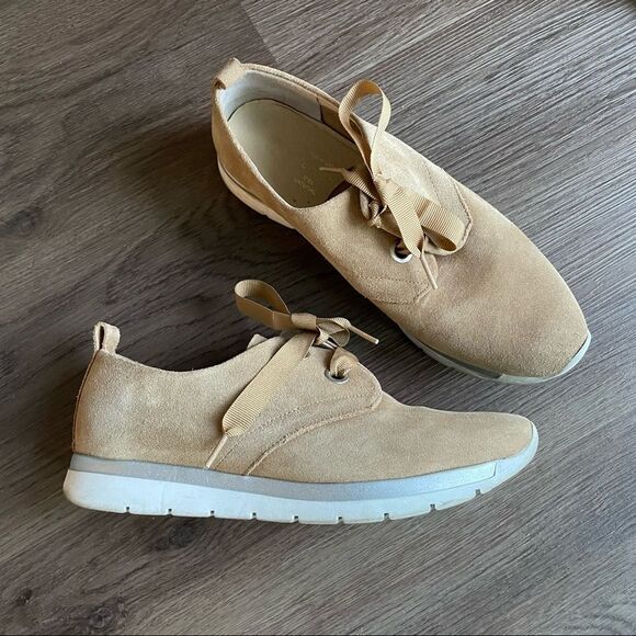 ERIC MICHAEL- Suede Sneakers Tan Size 40 - Picture 1 of 8